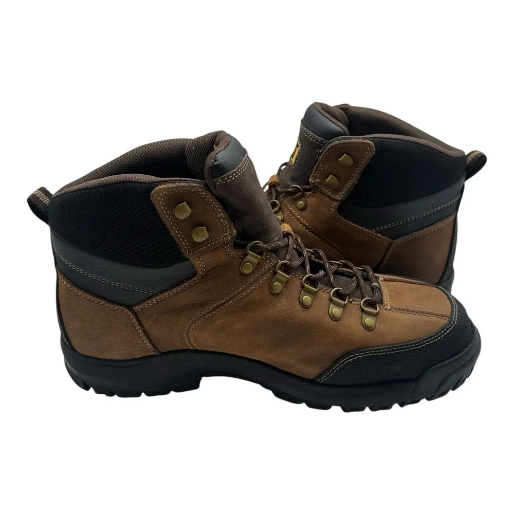 Caterpillar Threshold Work Boots Mens Sz 13 M Brown Waterproof Steel Toe‎ P90935